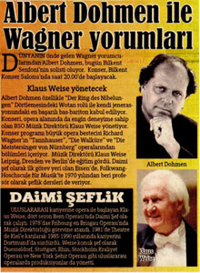 Albert Dohmen ile Wagner Yorumlar 
