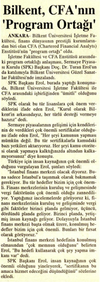 Bilkent, CFA'nn 'Program Orta' 