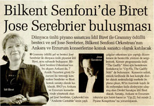 Bilkent Senfoni'de Biret Jose Serebrier Buluşması