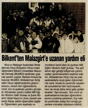 Bilkent'ten Malazgirt'e Uzanan Yardm Eli 