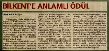 Bilkent’e Anlaml Ödül 